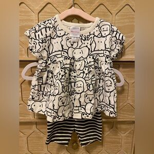 Black and White Graphic Baby Outfit